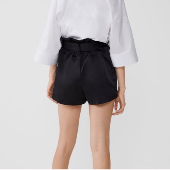 Zara Shorts Zara Belted Cargo Satin Finish Shorts Poshmark
